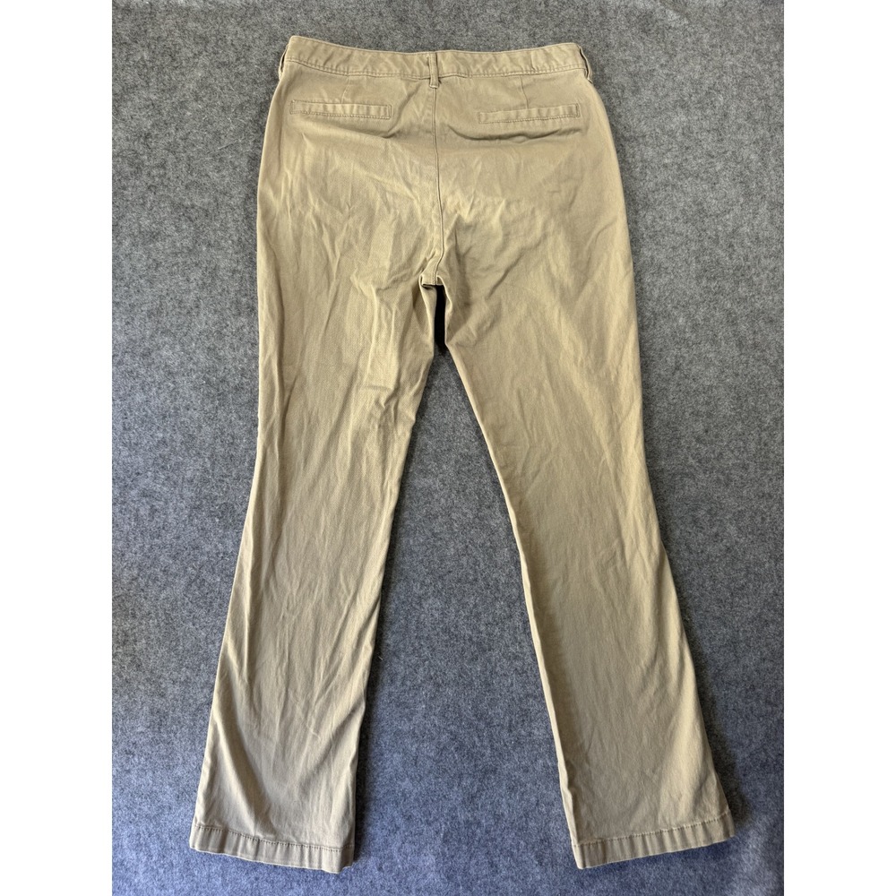 Old Navy Boot-Cut Stretch Khaki Pants 6 Tan Cotton Blend Casual Workwear - Picture 2 of 9